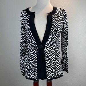 NWT Half Moon Bay Zebra Print Top Size M